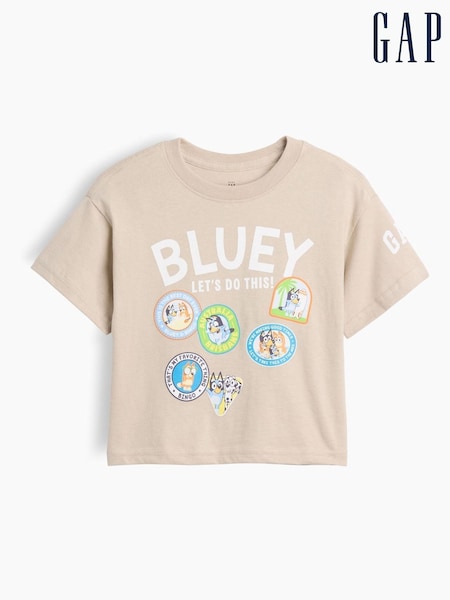 Beige Bluey - Gap Graphic Short Sleeve T-shirt (6mths-5yrs)