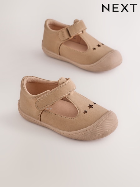 Tan Brown - Crawler T-bar Shoes