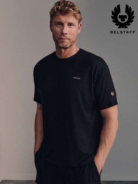 Black - Regular Belstaff Logo T-shirt