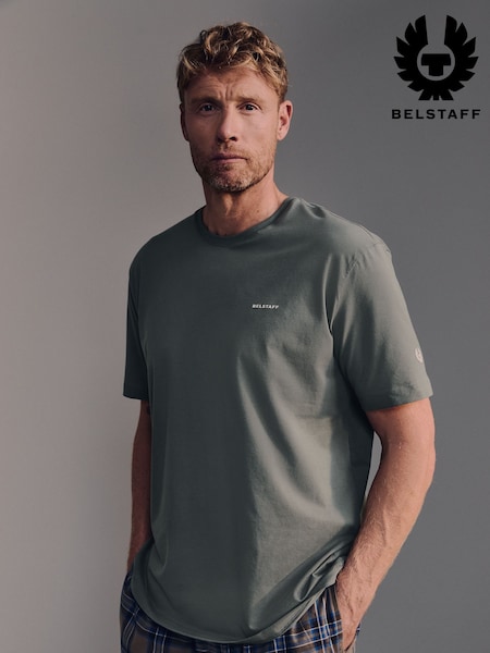 Sage Green - Regular Belstaff Logo T-shirt