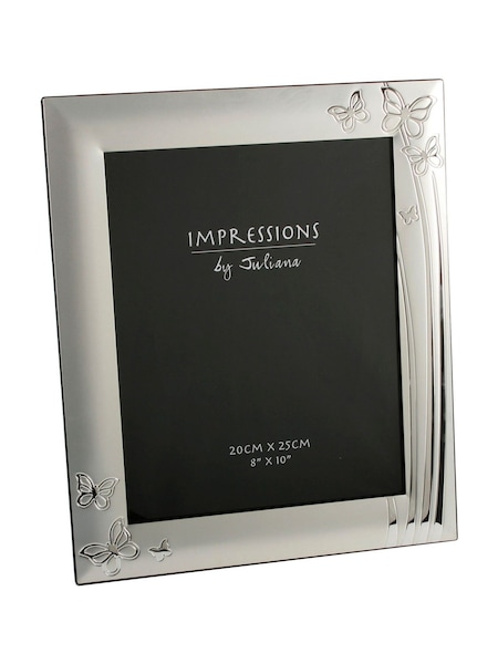 Widdop 2 Tone Silverplated Photo Frame Butterfly Design Photo Frame