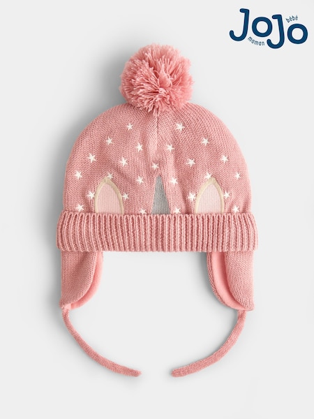 Pink Unicorn - Jojo Maman Bébé Pom Pom Knitted Hat