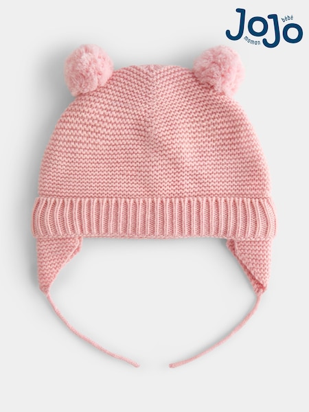 Pink - Jojo Maman Bébé Pom Pom Knitted Hat