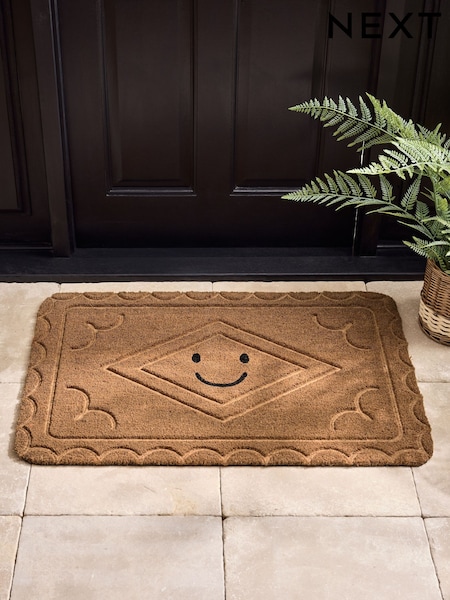 Embossed Biscuit Coir Doormat