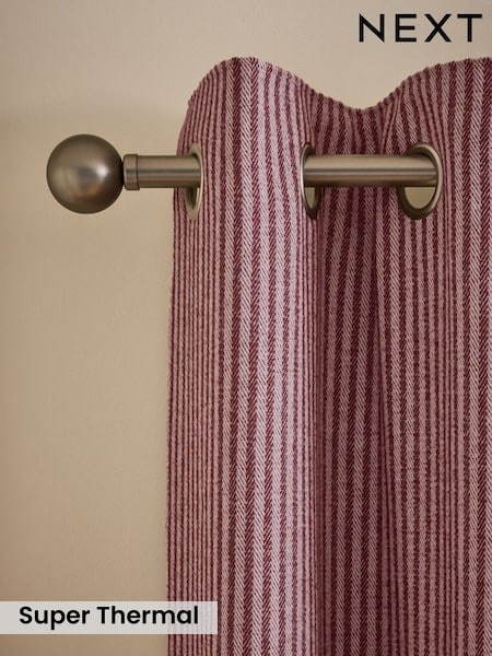 Brushed Stripe Eyelet Curtains