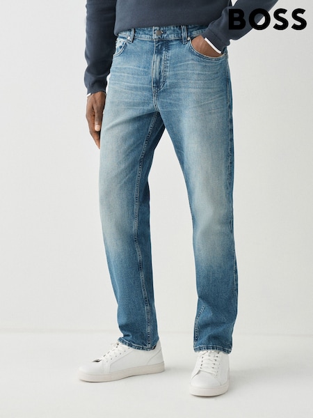 Blue - Regular Boss Relaxed Fit Ogden Jeans