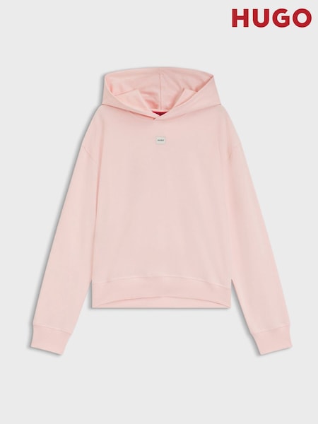 Pink - Hugo Signature Logo Hooded Sweat Top