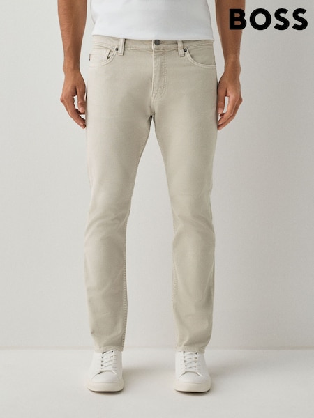 Natural - Regular Boss Slim Fit Delaware Stretch Jeans