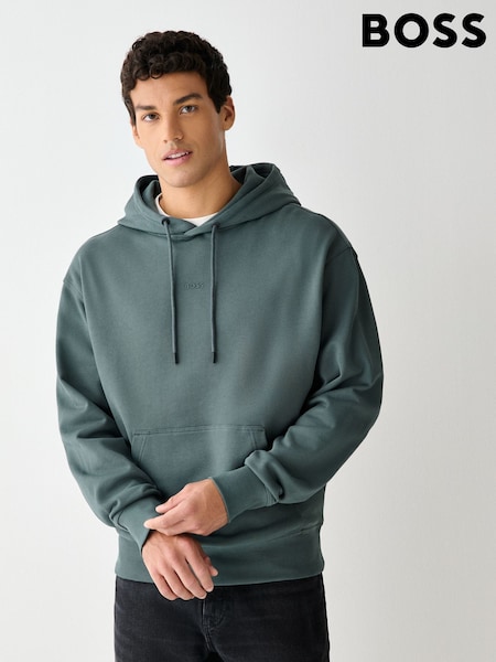 Green - Regular Boss Regular Fit Logo Hoodie