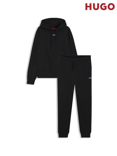 Black - Regular Hugo Logo Sweat Tracksuit