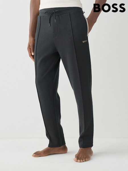 Black - Regular Boss Tapered Logo Joggers