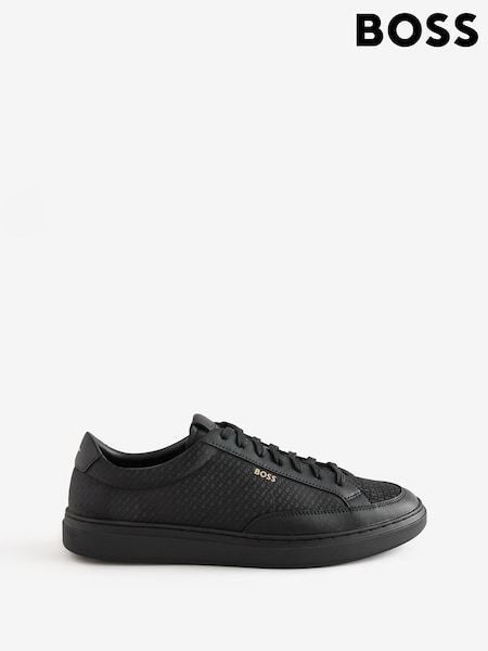 Black - Regular Boss Kieran Canvas Trainers
