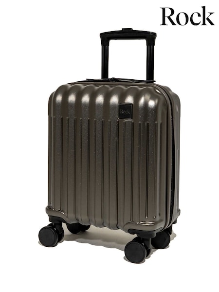 Grey - Regular Rock Luggage Rock Luna Underseat Suitcase