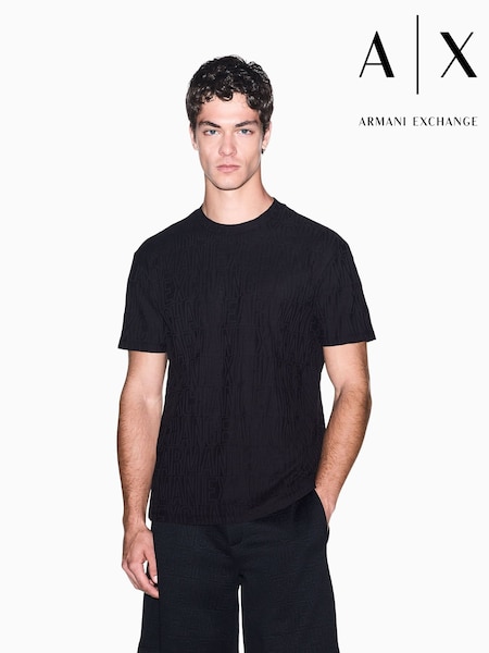 Black - Regular Armani Exchange Regular-fit Logo T-shirt