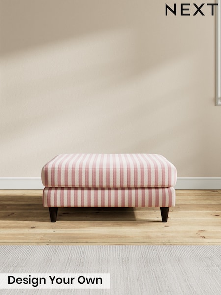 Bold Chenille Stripe/Dark Pink - Hartley Highback Relaxed Sit