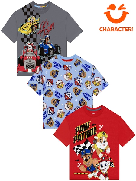 Red - Character Paw Patrol 3 Pack T-shirts Race Car