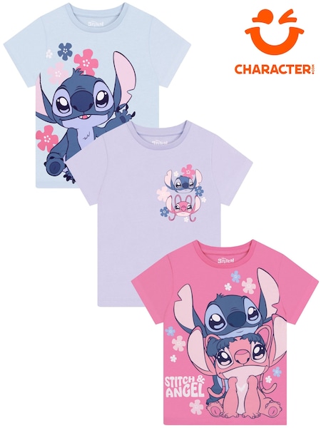 Blue - Character Disney Lilo & Stitch T-shirts 3 Pack