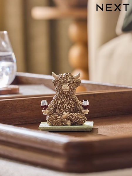 Hamish The Highland Cow Yoga Zen Pose