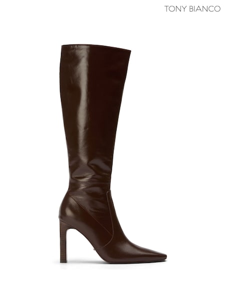 Brown - Tony Bianco Leather Porsha Tall Boots