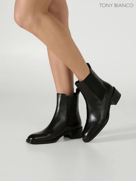 Black - Tony Bianco Leather Jazlyn Chelsea Boots