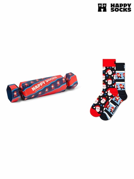 Black - Regular Happy Socks Merry Cracker Gift Set Socks 2 Pack