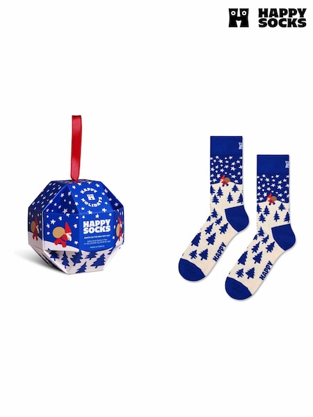 Blue - Regular Happy Socks Santa On The Way Socks Gift Set