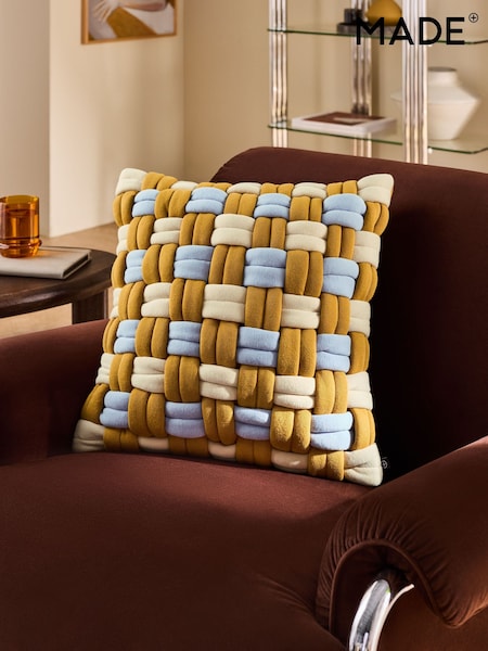 Made.com Morven Lattice Jersey Cushion