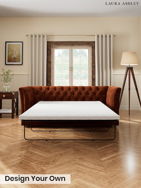 Alwyn Velvet/Rust Orange - Chatsworth Button Back By Laura Ashley