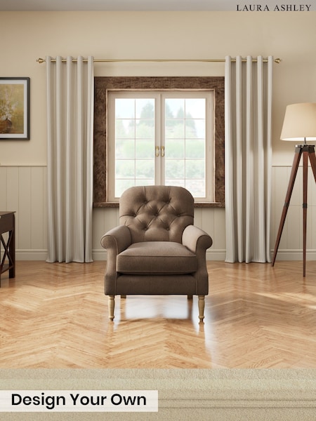 Harley/Truffle Natural - Cambridge Button Back By Laura Ashley