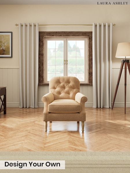 Lundar Chenille/Caramel Natural - Cambridge Button Back By Laura Ashley