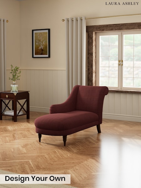Edwin Chenille/Burgundy Red - Lynden Scatter Back By Laura Ashley