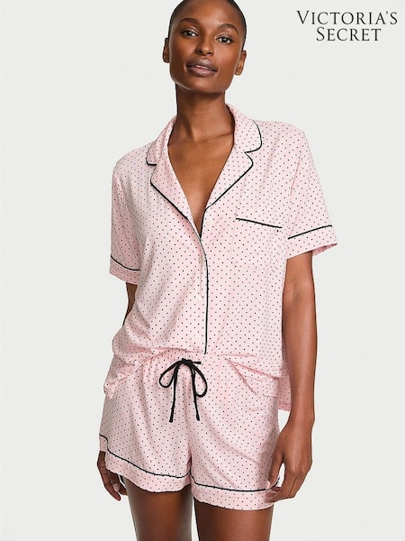 Angel Pink Polka Dot - Victoria's Secret Modal Short Pyjamas Set