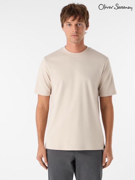 Oliver Sweeney Classic Fit 240gsm Cotton Jersey White T-Shirt (Y95472) | £59