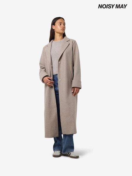 NOISY MAY Brown Long Coat (Y95524) | £78