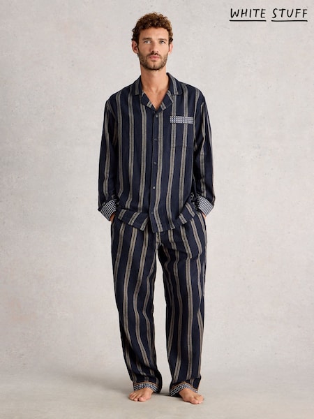 White Stuff Blue Moorland Flannel Pyjamas Trousers (Y95651) | £40