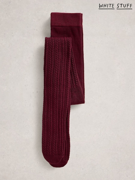 White Stuff Purple Patty Pattern Tights (Y95652) | £17.50