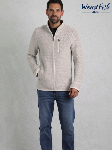 Weird Fish Cream Transom Full Zip Macaroni Fleece (Y95740) | £80