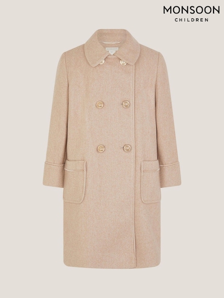 Monsoon Brown Double Breasted Collar Coat (Y96015) | £65 - £75