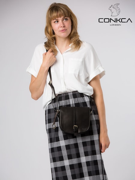 Conkca Fern Leather Cross-Body Brown Bag (Y96064) | £55