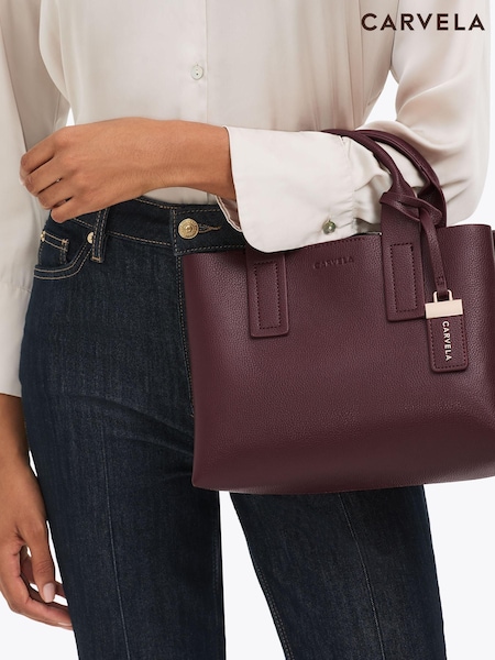 Carvela Red Luna Midi  Tote Bag (Y96226) | £69