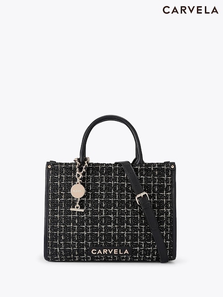 Carvela Black Gold Sorrento Midi Tote Bag (Y96233) | £129