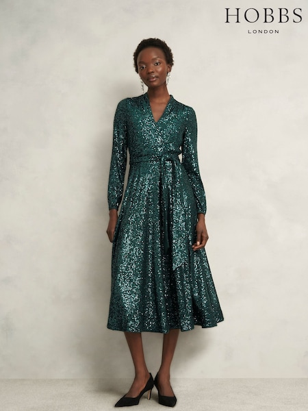 Hobbs Green Meadow Dress (Y96246) | £229