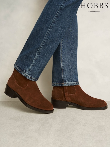 Hobbs Brown Georgie Ankle Boots (Y96251) | £149