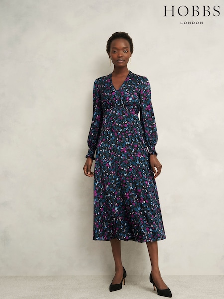 Hobbs Black Petite Isabella Dress (Y96279) | £169