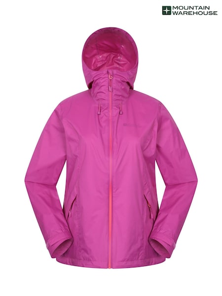 Mountain Warehouse Pink Swerve Womens Packaway Waterproof Jacket (Y96376) | £49