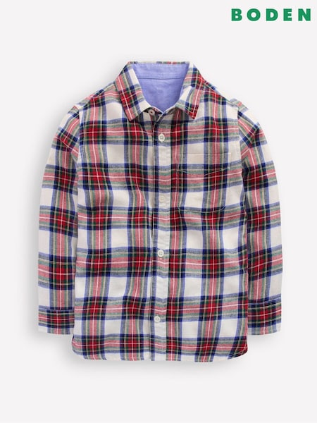Boden Red Cosy Cotton Check Shirt (Y96662) | £27 - £32