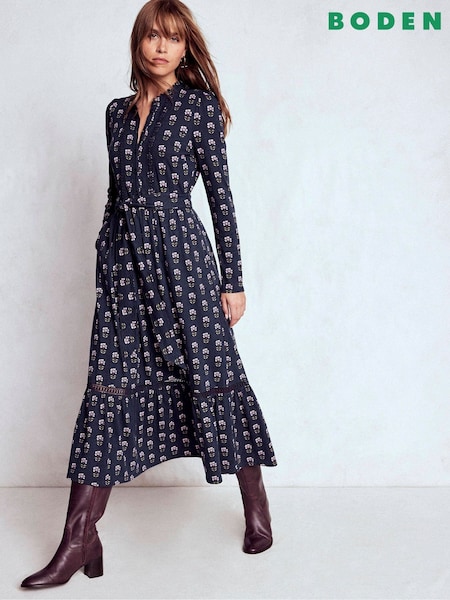 Boden Blue Edwina Jersey Shirt Dress (Y96685) | £119