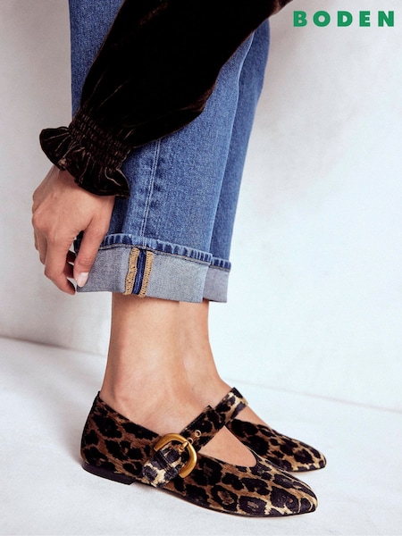 Boden Animal Kylie Buckle Mary Janes Flats (Y96687) | £129