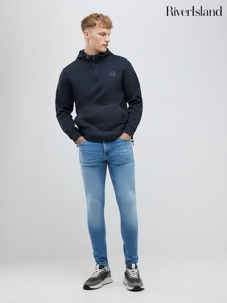 River Island Blue Spray On Stretch Jeans (Y96855) | £46