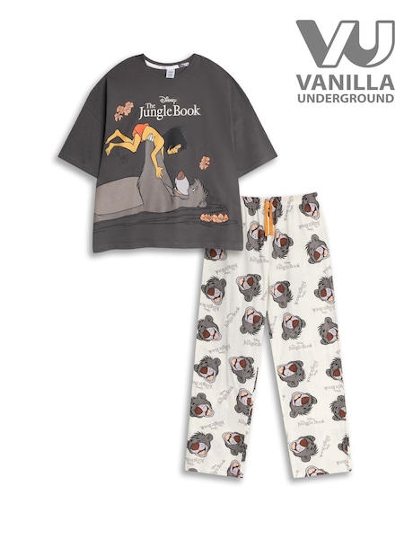 Vanilla Underground Grey Disney The Jungle Book Short Sleeve Long Leg Pyjamas Set (Y96917) | £28